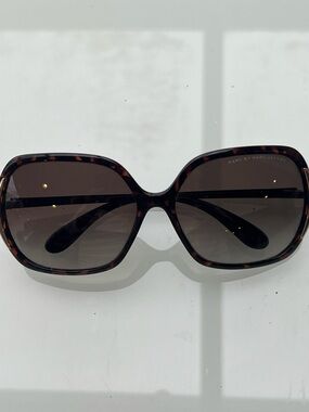 Marc Jacobs Women’s Polarized Tortoiseshell Oversized Sunglasses - Brown